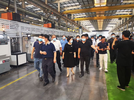 省市場監督管理局黨組書記丁錦霞一行蒞臨恒工精密調研指導工作