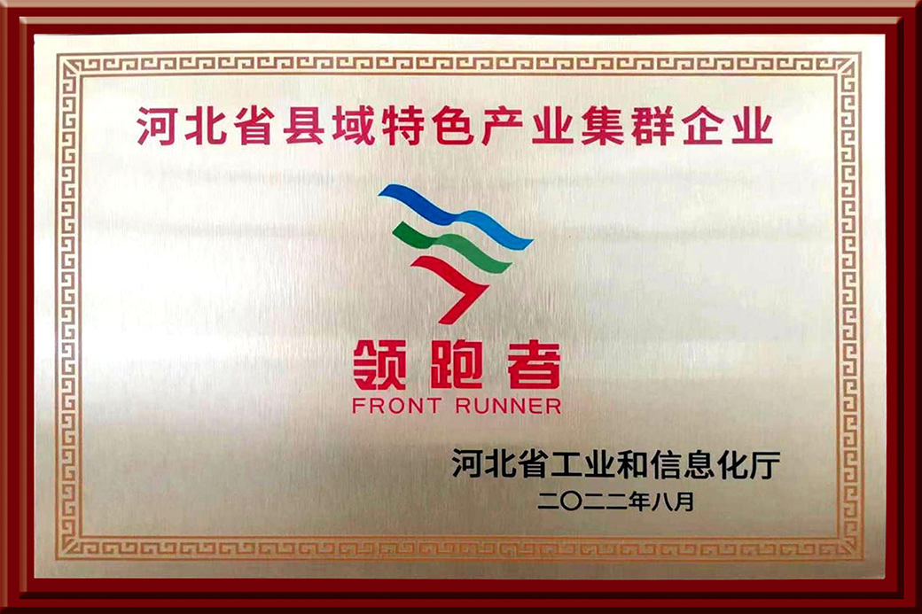 河北省縣域特色產(chǎn)業(yè)集群企業(yè)“領(lǐng)跑者”